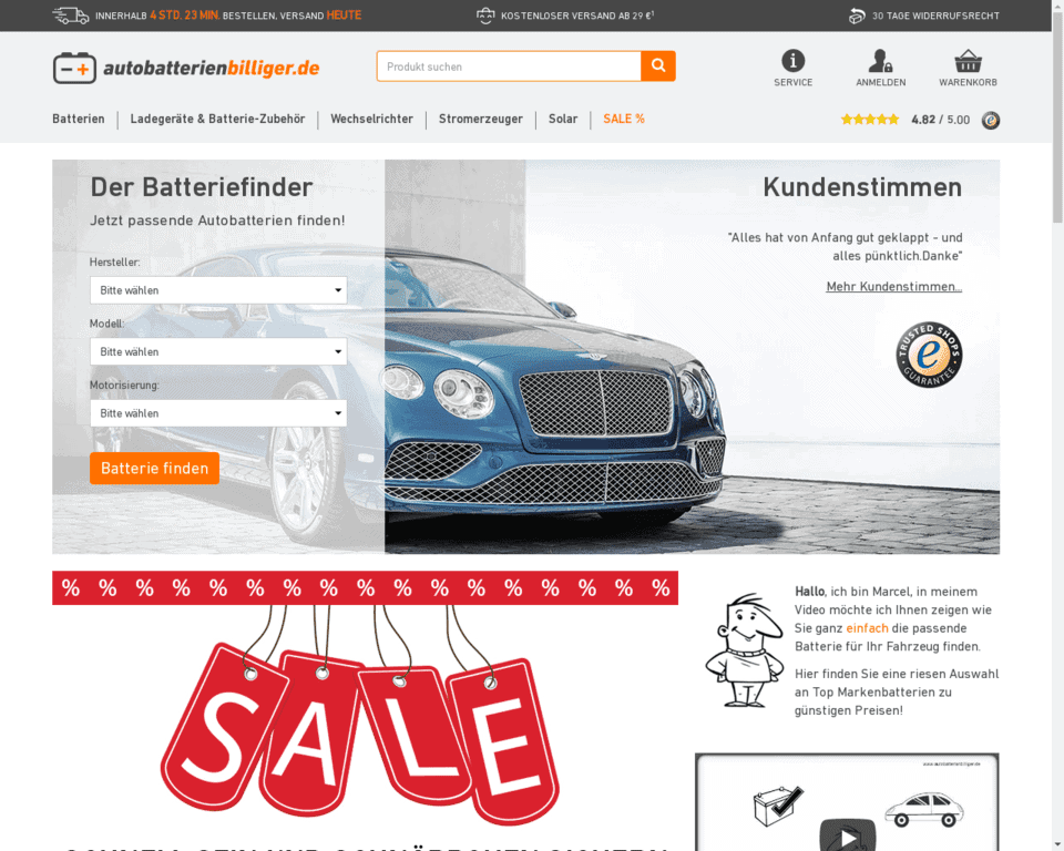 Доставка Autobatterien в Россию