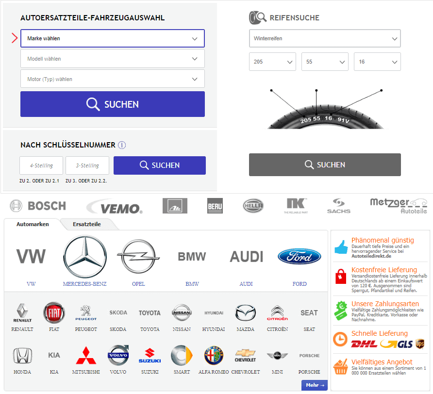 Доставка Autoteile DIREKT в Россию