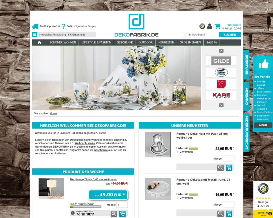 Доставка Dekofabrik в Россию