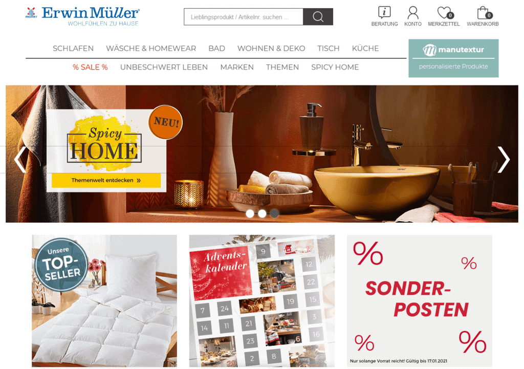 Доставка Erwin Mueller в Россию