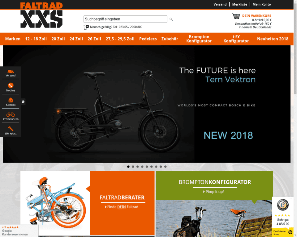 Доставка Faltrad XXS в Россию