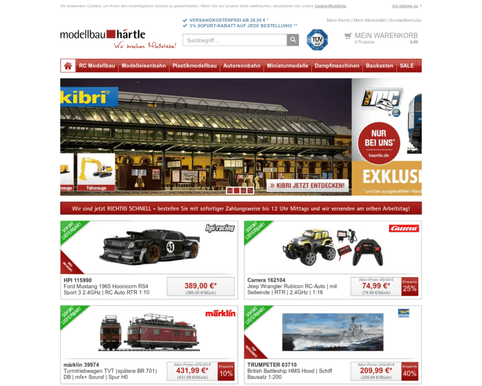 Доставка Modellbau Haertle в Россию