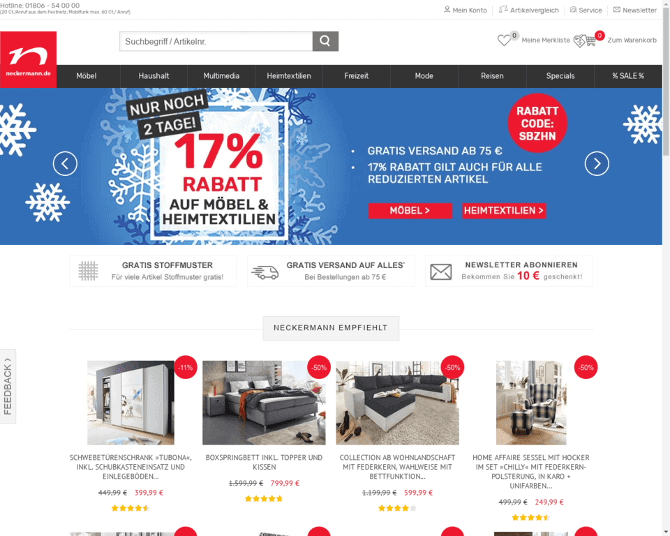 Доставка Neckermann в Россию