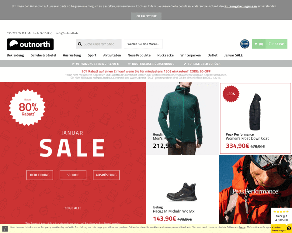 Доставка Out North в Россию