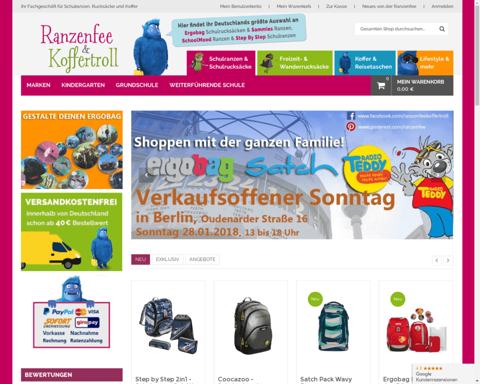 Доставка Ranzenfee Koffertroll в Россию