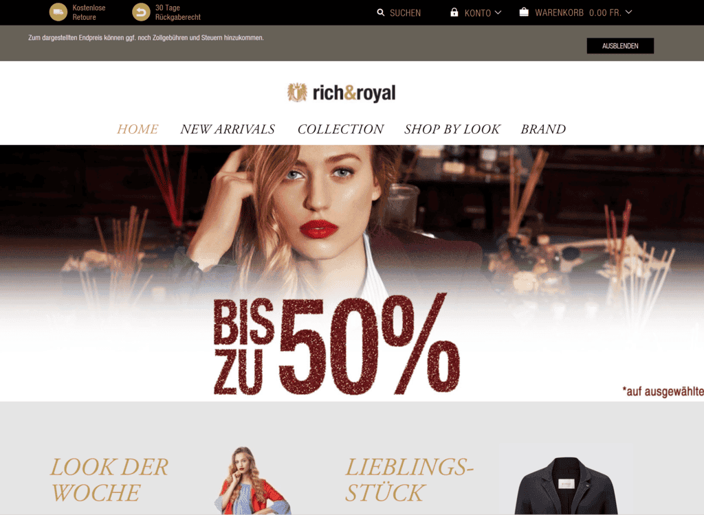 Доставка Rich & Royal в Россию