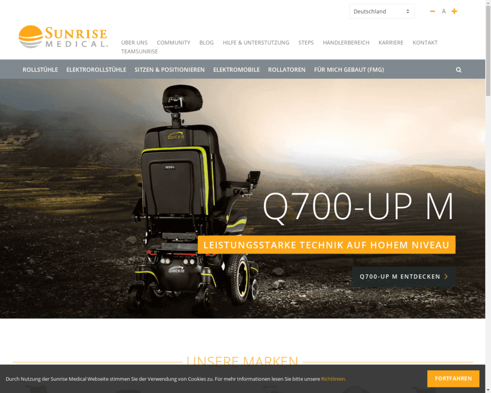 Доставка Sunrisemedical в Россию