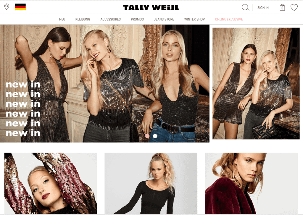 Доставка Tally Weijl в Россию