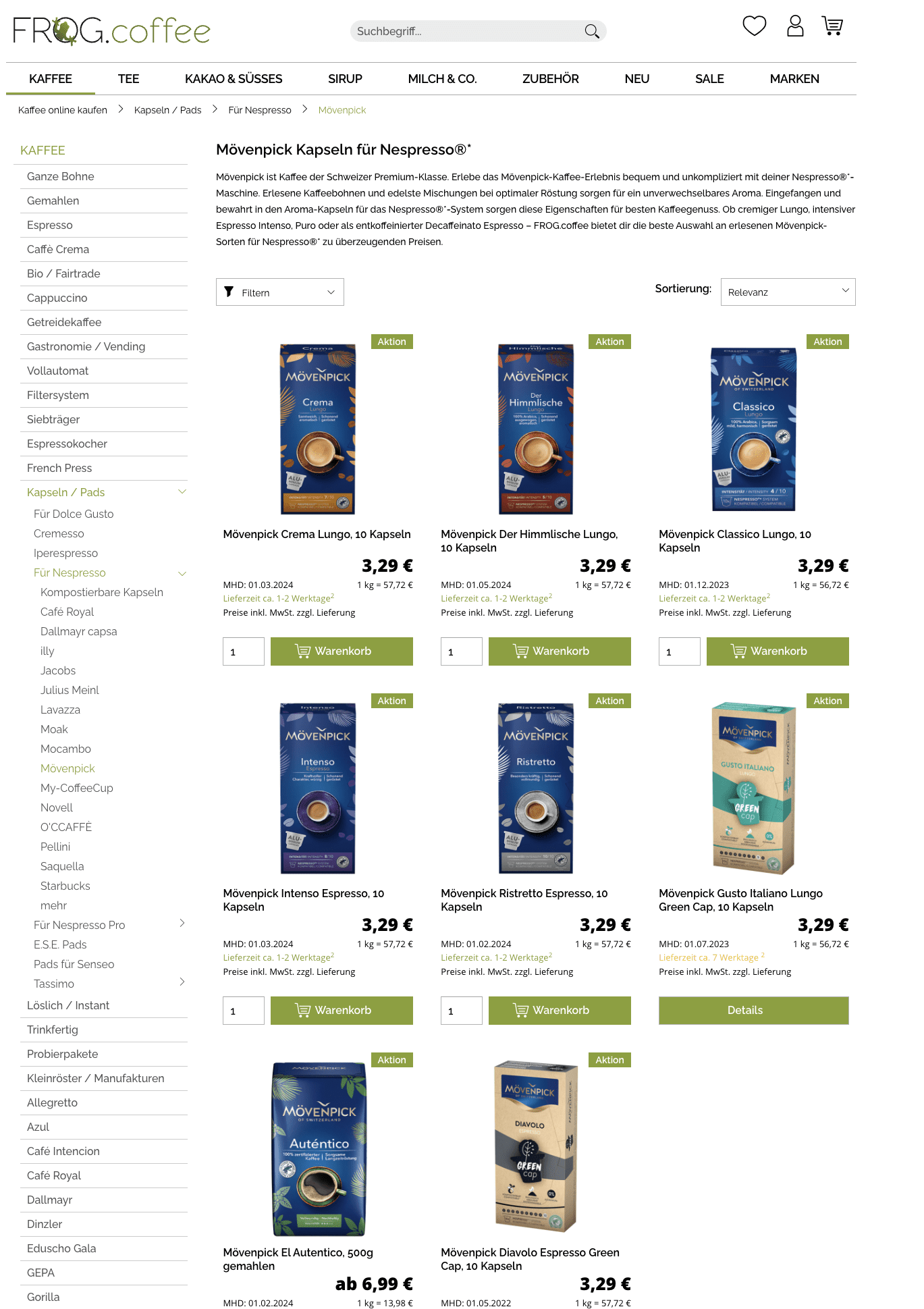 Доставка Frog Coffee Неспрессо капсульной системы в Россию